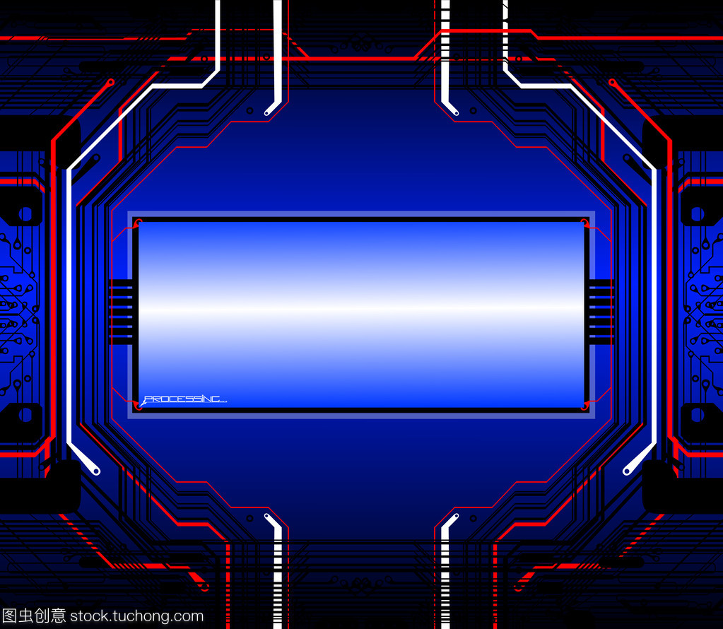蓝色电子显示屏 数字时代的数据视觉终端